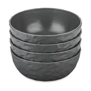 Club ボウル Ø16.2 cm 4個セット バイオサーキュラー熱可塑性プラスチック製 - Nature ash grey - Koziol