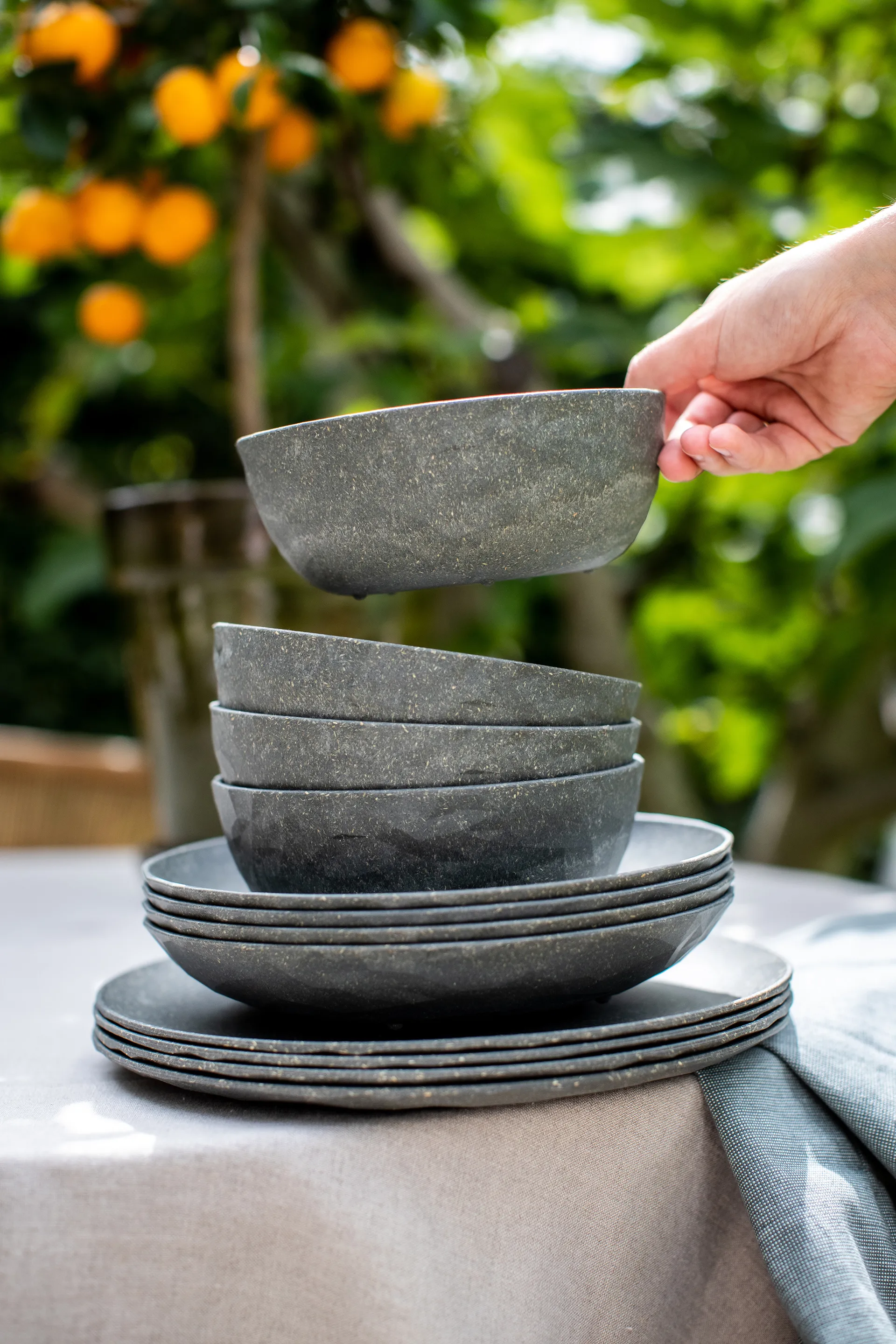 Club ボウル Ø16.2 cm 4個セット バイオサーキュラー熱可塑性プラスチック製, Nature ash grey Koziol