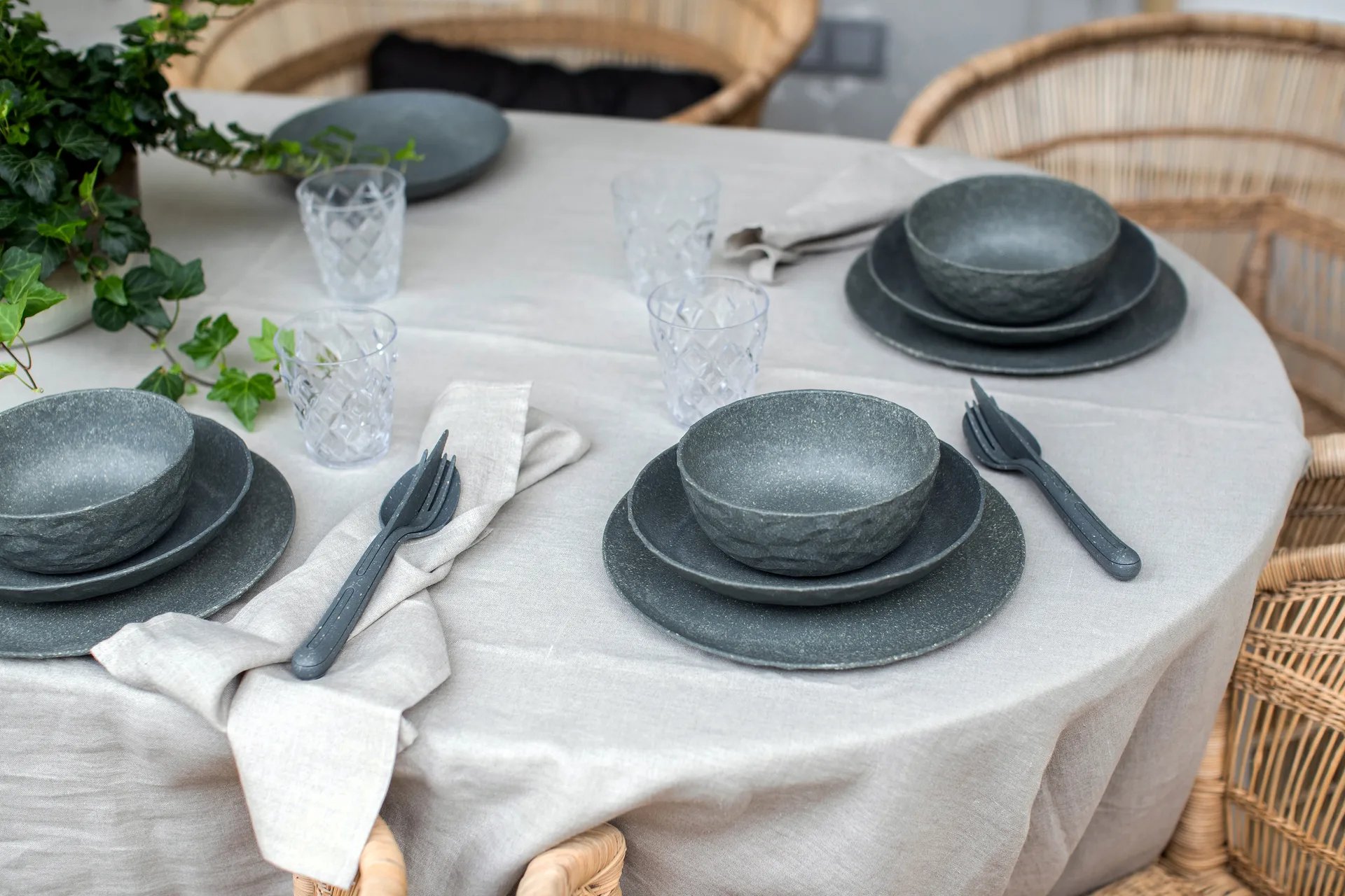 Club ボウル Ø16.2 cm 4個セット バイオサーキュラー熱可塑性プラスチック製, Nature ash grey Koziol