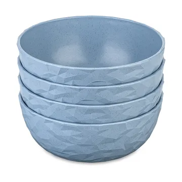 Club ボウル Ø16.2 cm 4個セット バイオサーキュラー熱可塑性プラスチック製 - Nature flower blue - Koziol