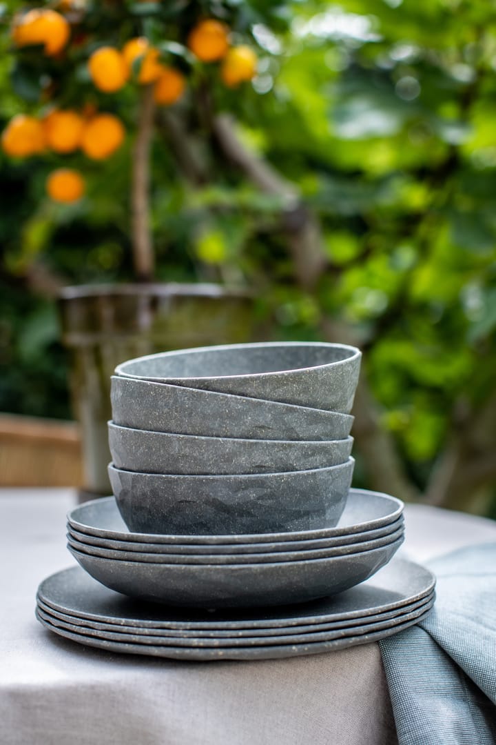 Club ディーププレート Ø22 cm 4枚セット バイオサーキュラー熱可塑性プラスチック製, Nature ash grey Koziol