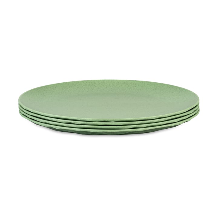 Club プレート Ø26 cm 4枚�セット バイオサーキュラー熱可塑性プラスチック製 - Nature leaf green - Koziol