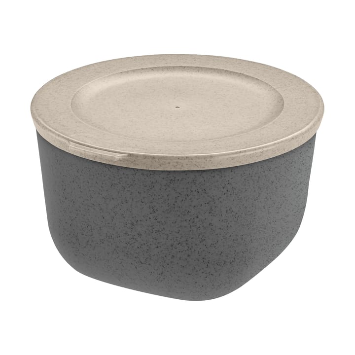 Connect ボウル+蓋 1 L バイオサーキュラー熱可塑性プラスチック製 - Nature ash grey - Koziol