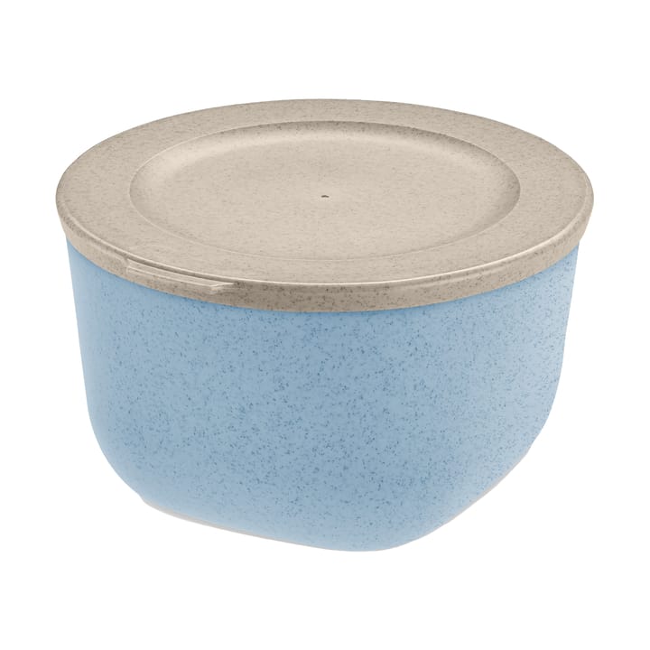 Connect ボウル+蓋 1 L バイオサーキュラー熱可塑性プラスチック製, Nature flower blue Koziol