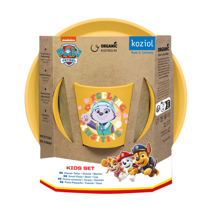 Connect Paw Patrol 子供用ディナーウェアセット 3ピース - Yellow - Koziol