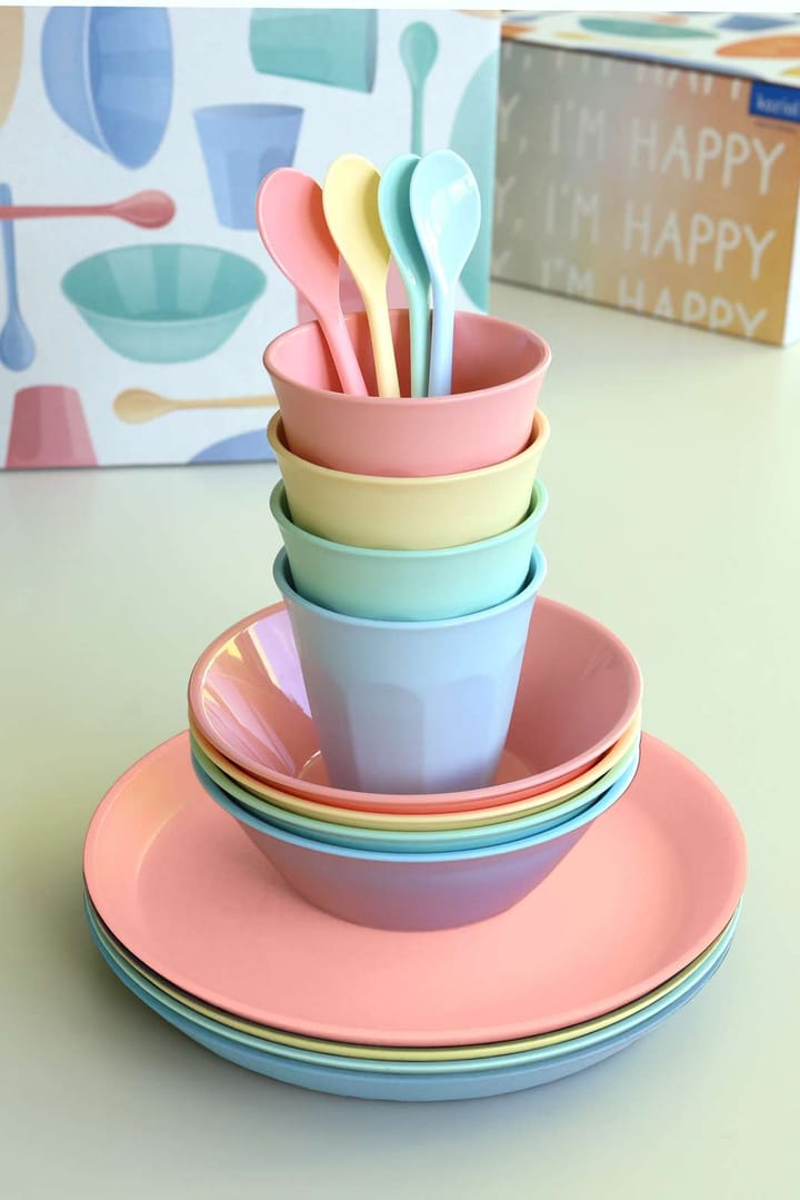 Nora Macarons ディナーウェアセット 16ピース, Multi Koziol