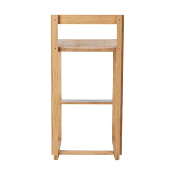 Outline バースツール 75 cm - Warm lacquered oak–brushed steel - Kristina Dam Studio