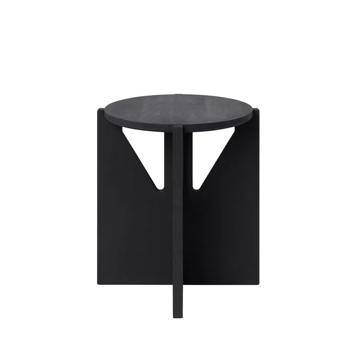 Stool ラウンド スツール - Oak black, Ø36x42 cm - Kristina Dam Studio