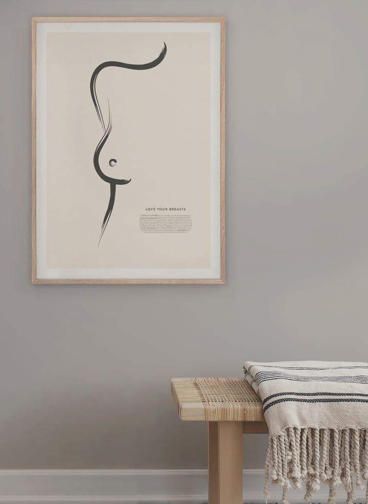 Love your breasts ポスター, 50x70 cm Kunskapstavlan®