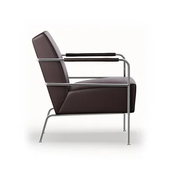 Cinema アームチェア - Elmo Nordic leather dark brown–chrome frame - Lammhults | ラムホルツ