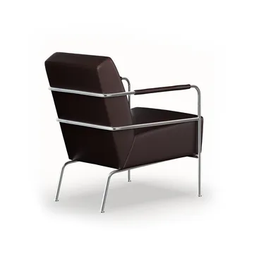 Cinema アームチェア - Elmo Nordic leather dark brown–chrome frame - Lammhults | ラムホルツ