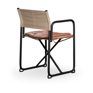 X75-2 アームチェア - Linen weave natural-Elmo Nordic leather Cognac-black legs - Lammhults | ラムホルツ