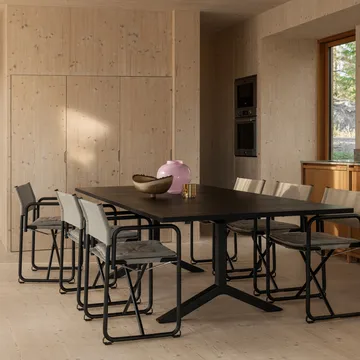 X75-2 アームチェア - Linen weave natural–chrome legs - Lammhults | ラムホルツ