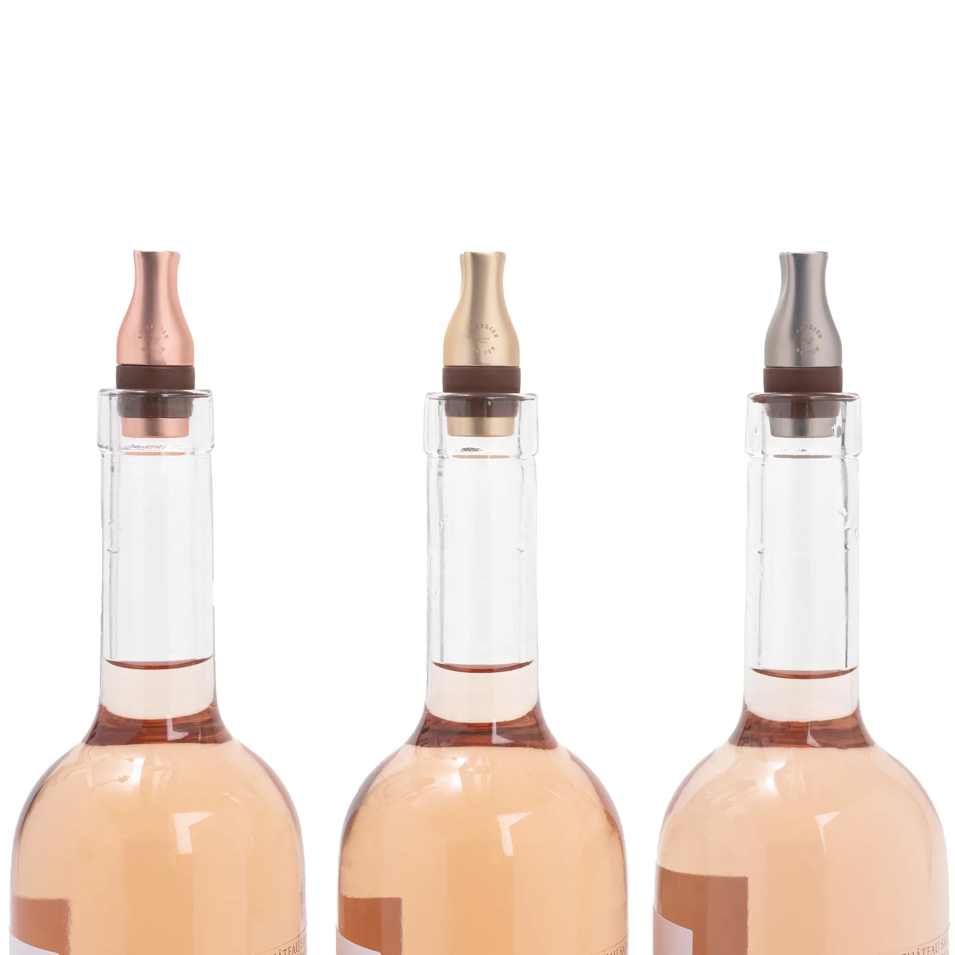 L’Atelier du Vin Le Trio ボトルストッパー, Rose, silver and gold (matte) L'Atelier du Vin