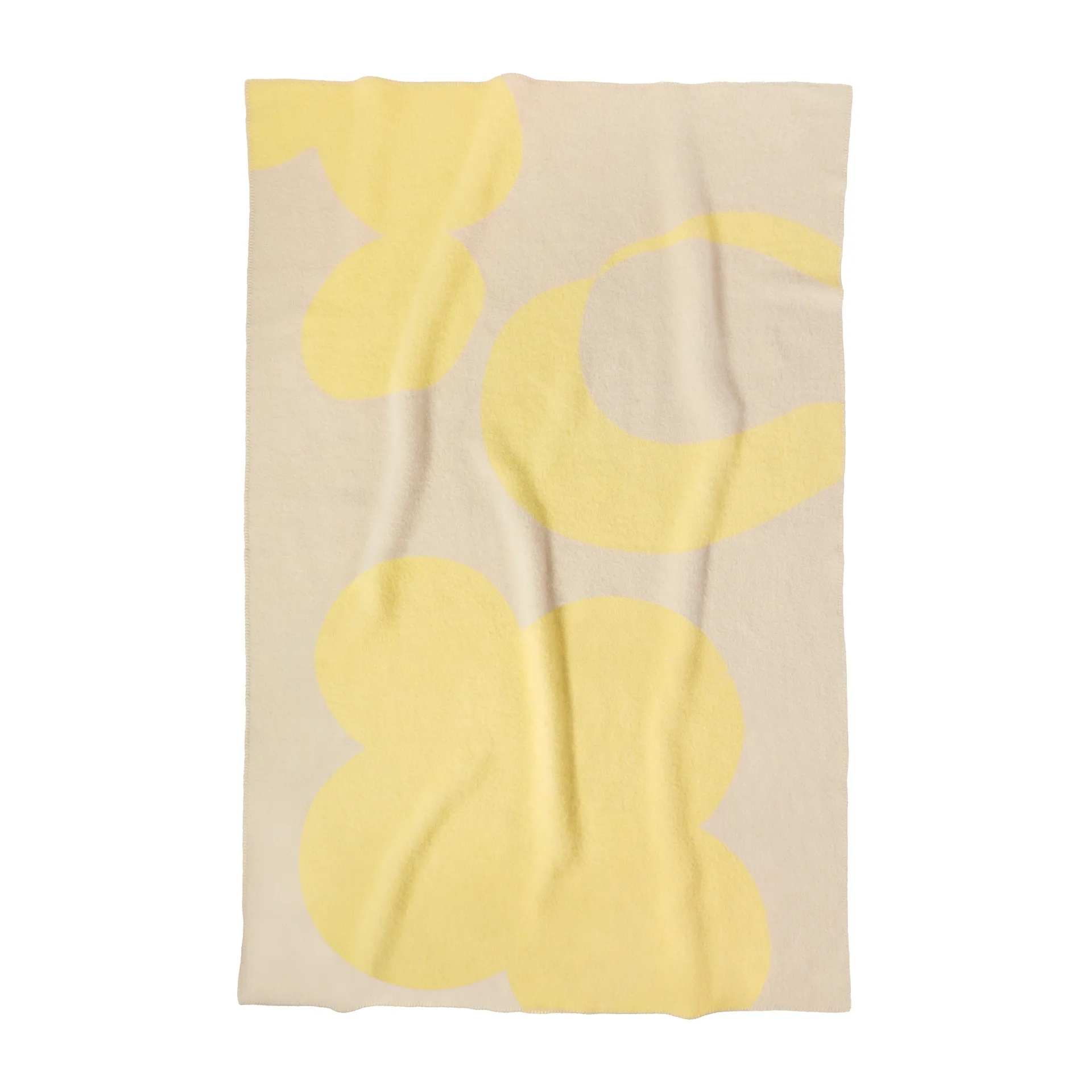 Anemone ウールスロー 130x200 cm, Beige-yellow Layered
