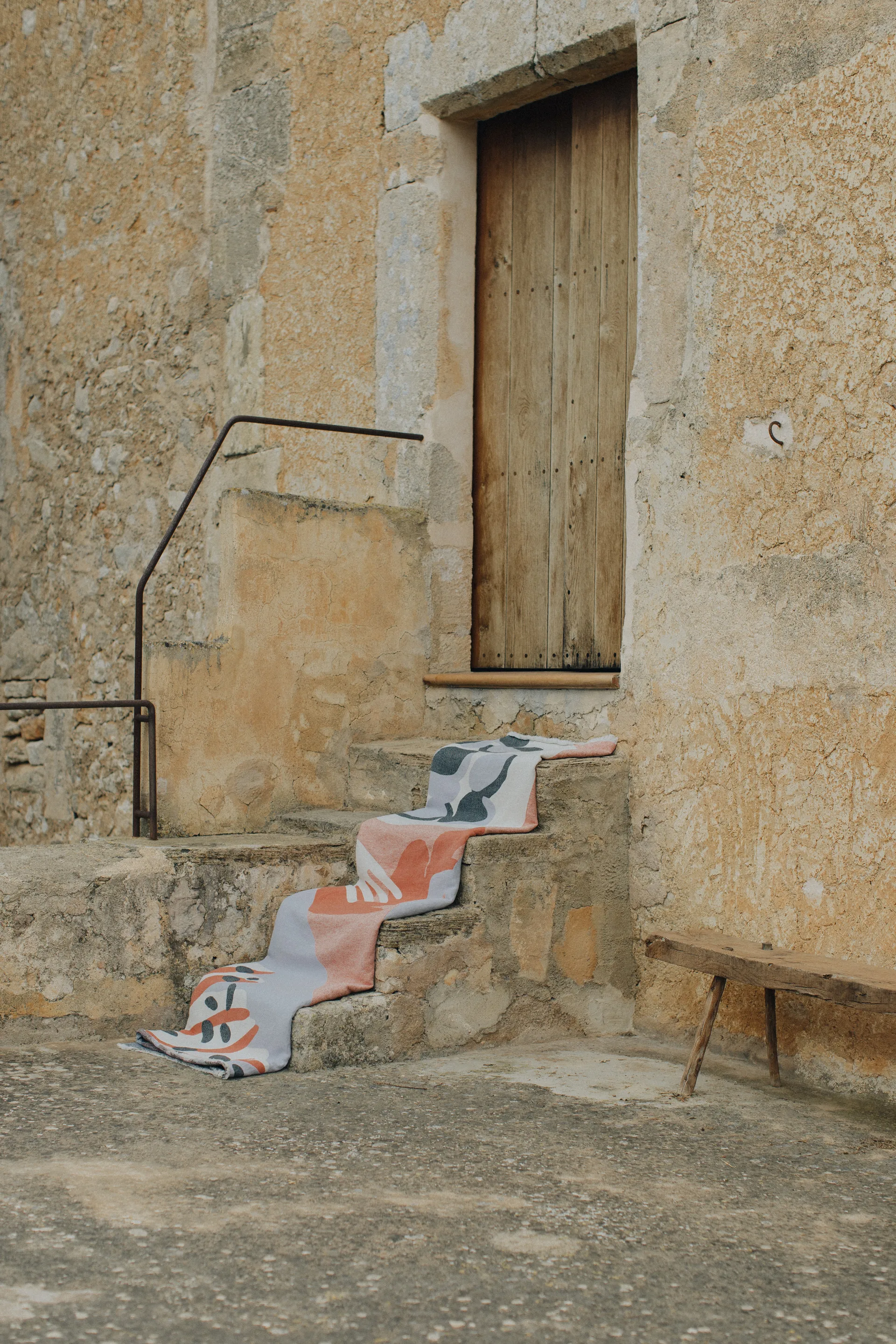 Boqueron コットンスロー 130x220 cm, Red Layered