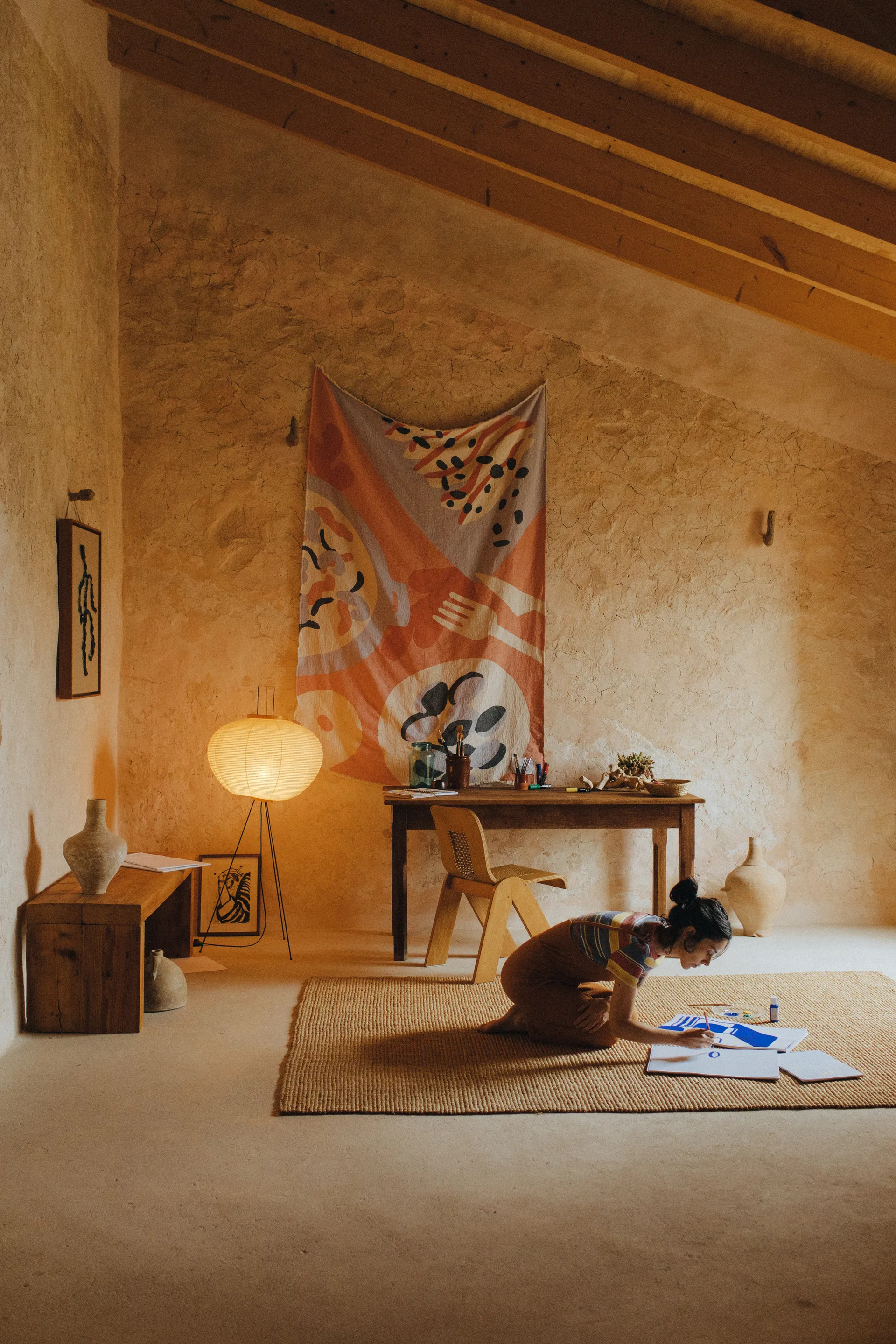 Boqueron コットンスロー 130x220 cm, Red Layered