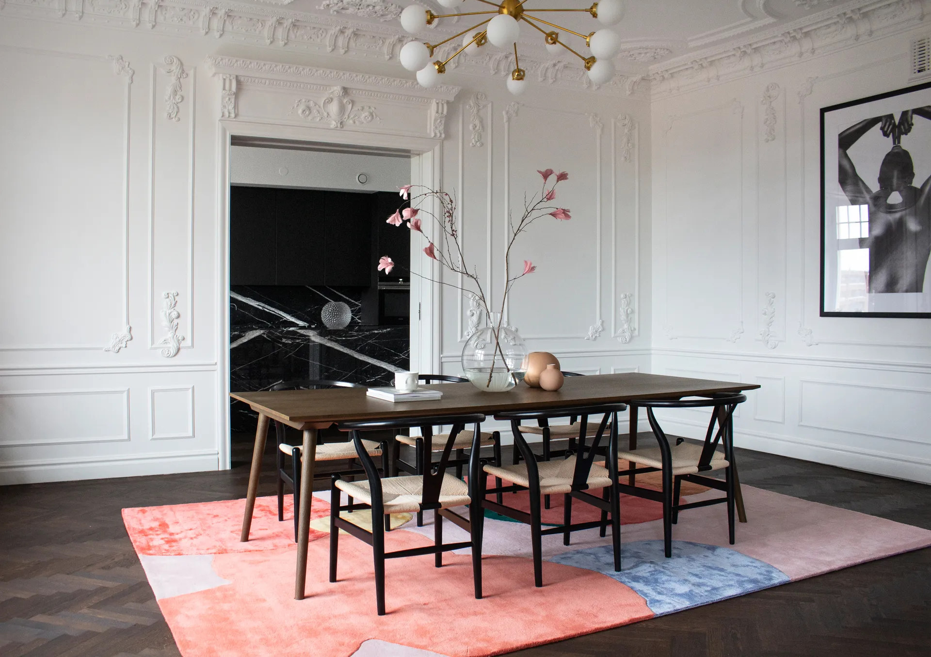 Flower Field ウールカーペット 160x230 cm, Pink Layered