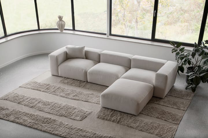 Punja Bricks ウールカーペット, Sand Melange. 160x230 cm Layered