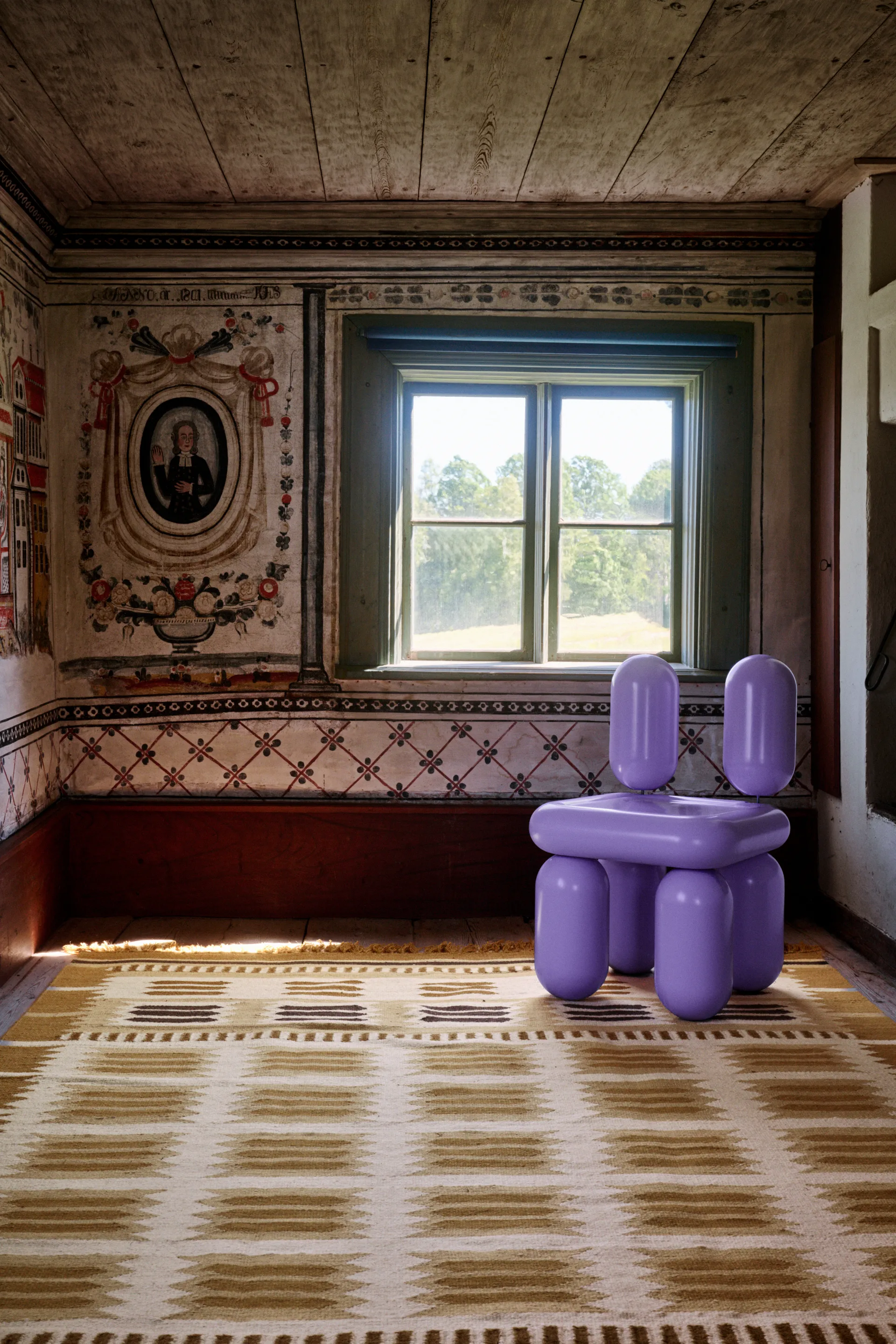 Röllakan Hilma ウールカーペット, Marigold, 180x270 cm Layered