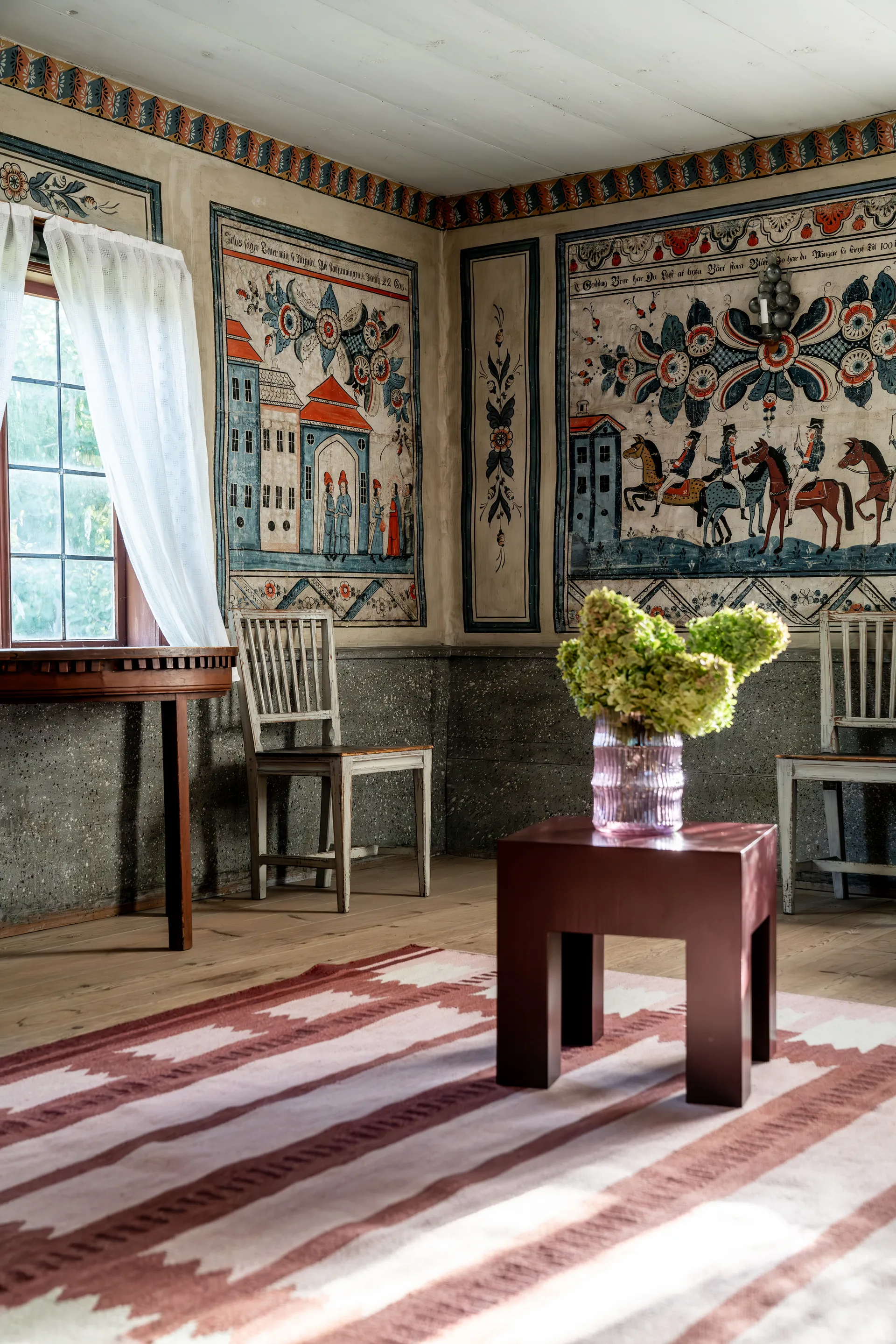 Röllakan Iris ウールカーペット, Rasberry, 180x270 cm Layered