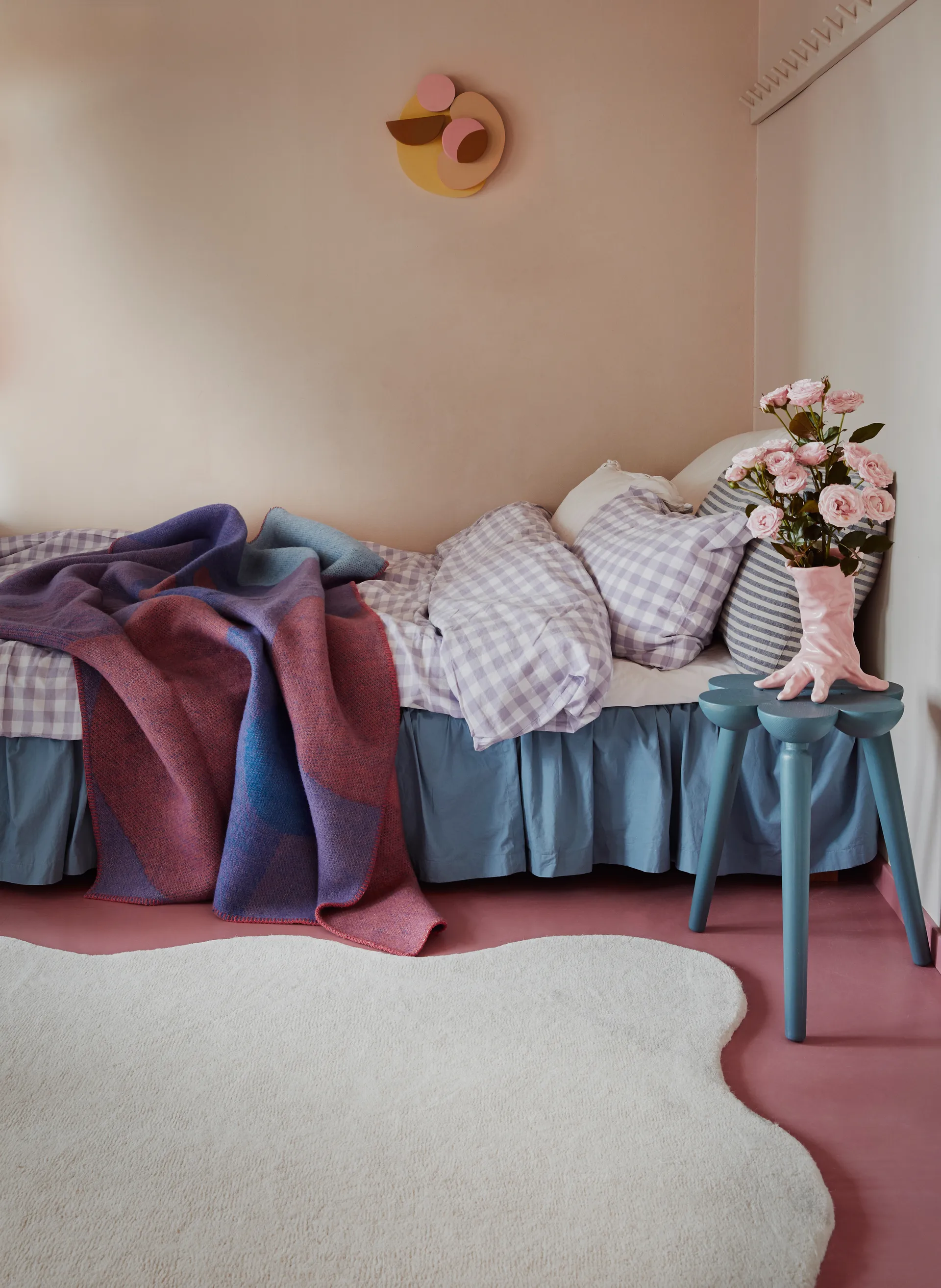 Scallop ウールカーペット 160x230 cm, Bone white Layered