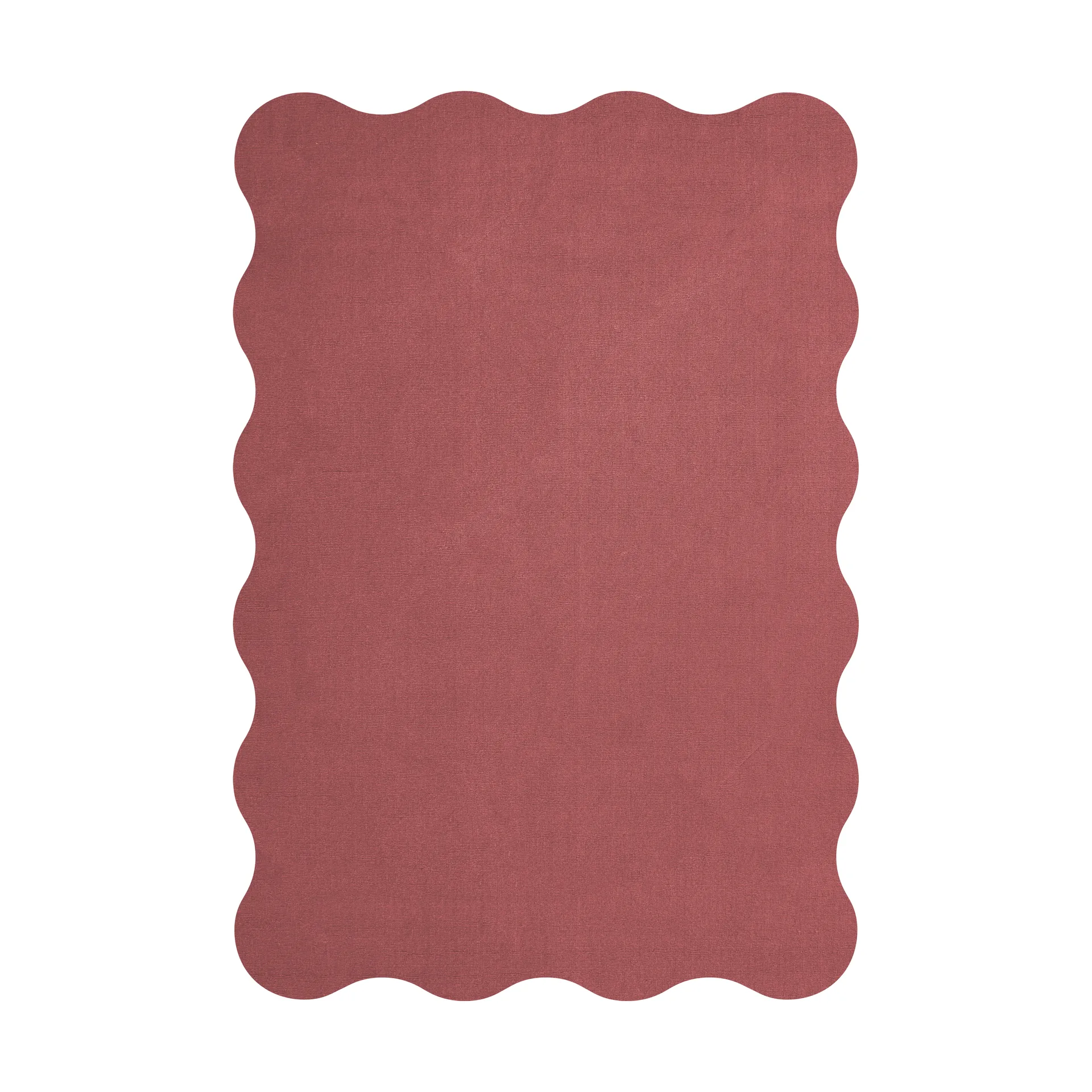 Scallop ウールカーペット 180x270 cm, Rosewood red Layered