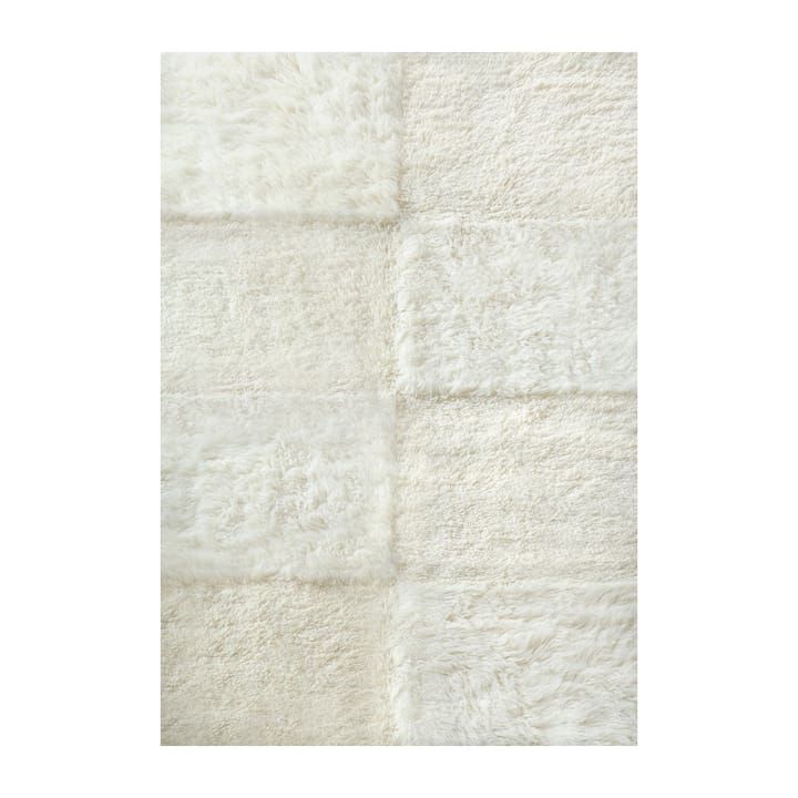 Shaggy Checked rya ラグ, Bone White. 180x270 cm Layered