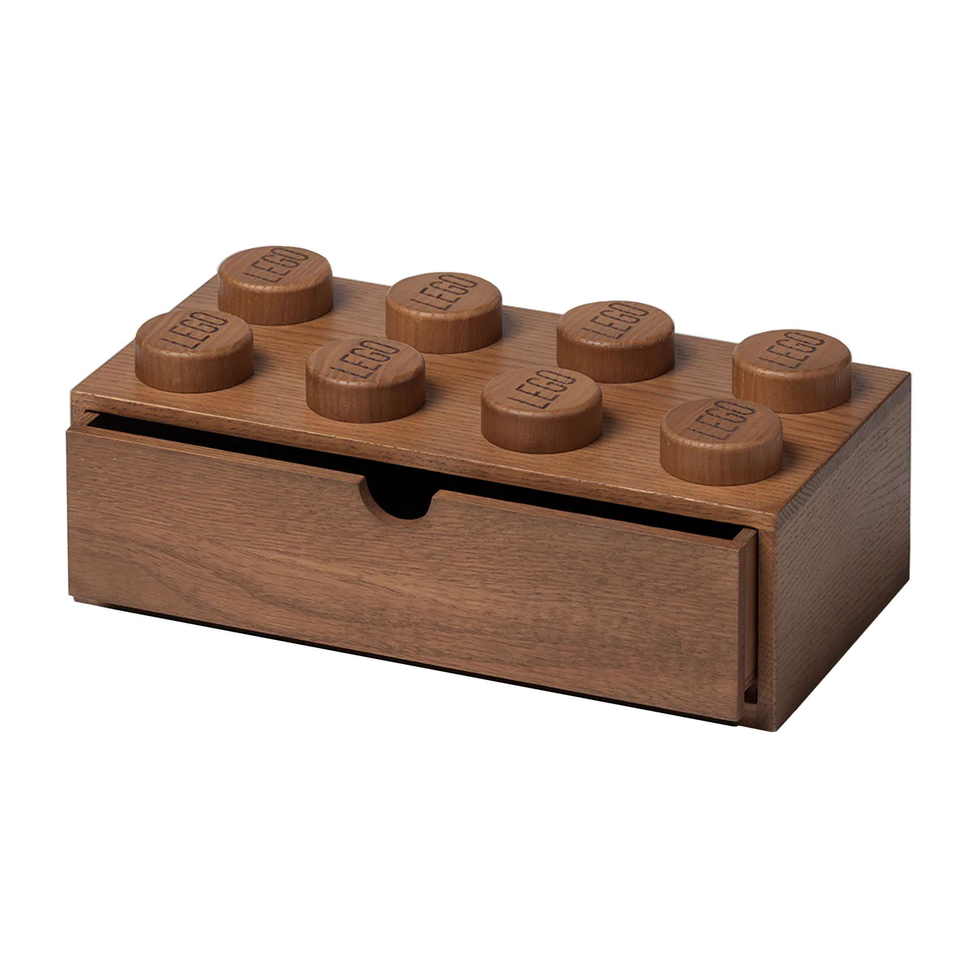 LEGO ウッド 引き出し 8, Dark stained oak Lego