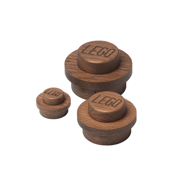LEGO ウ�ッドウォールハンガー セット - Dark stained oak - Lego
