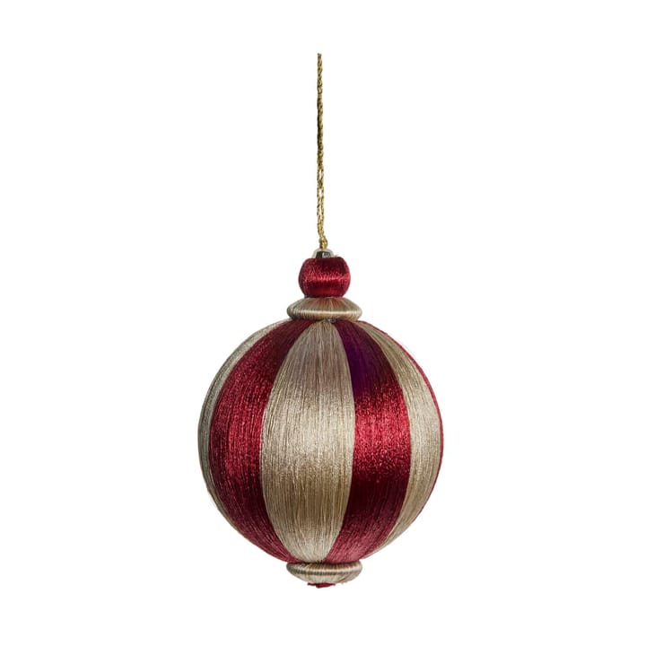 Agnes クリスマスオーナメント Ø10 cm - Dark red-linen - Lene Bjerre