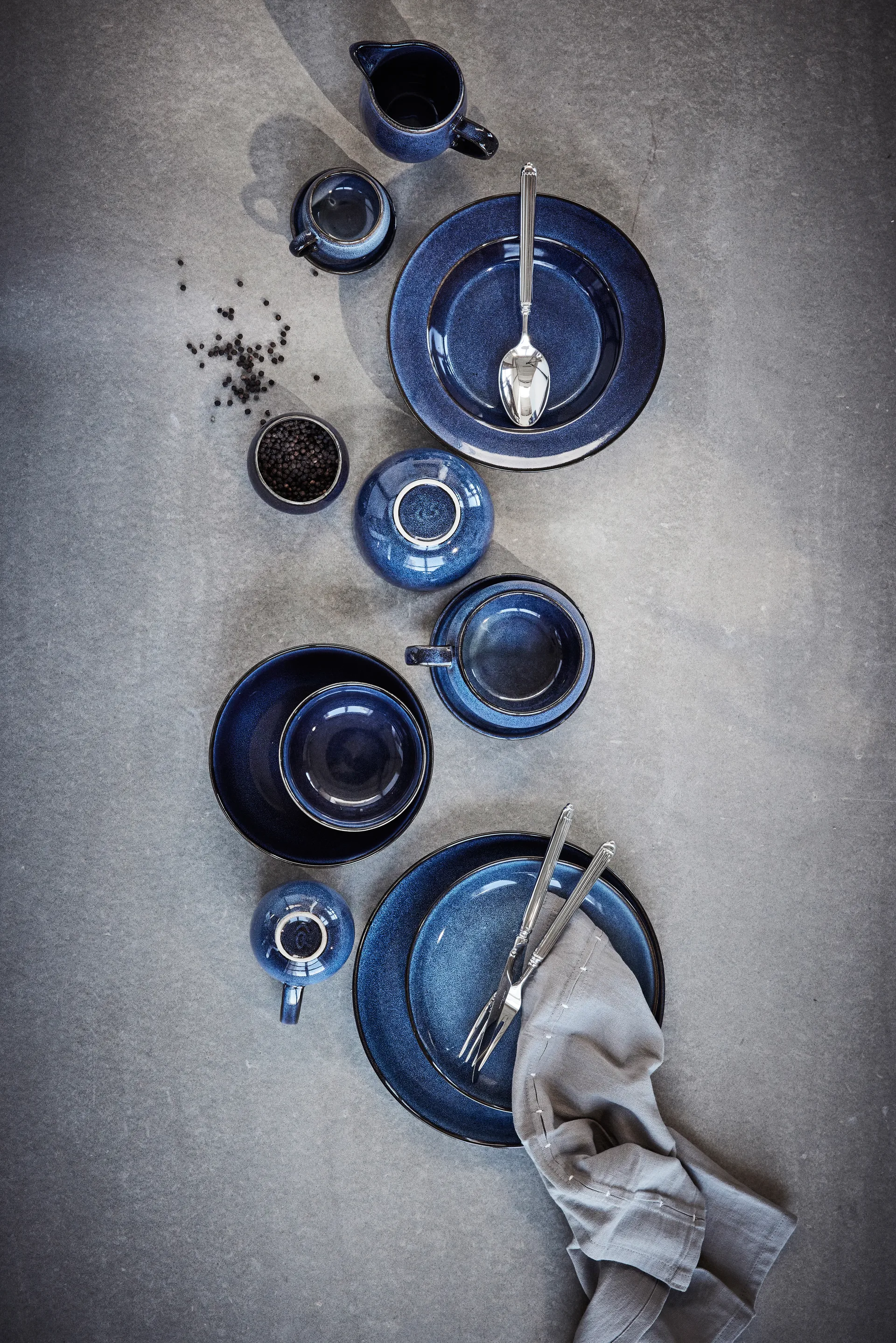 Amera プレート blue, Ø20.5 Lene Bjerre