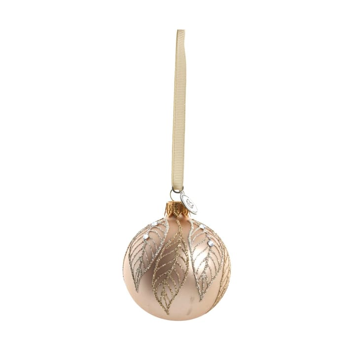 Cadelia クリスマス オーナメント Ø6 cm - Rose, leaves - Lene Bjerre