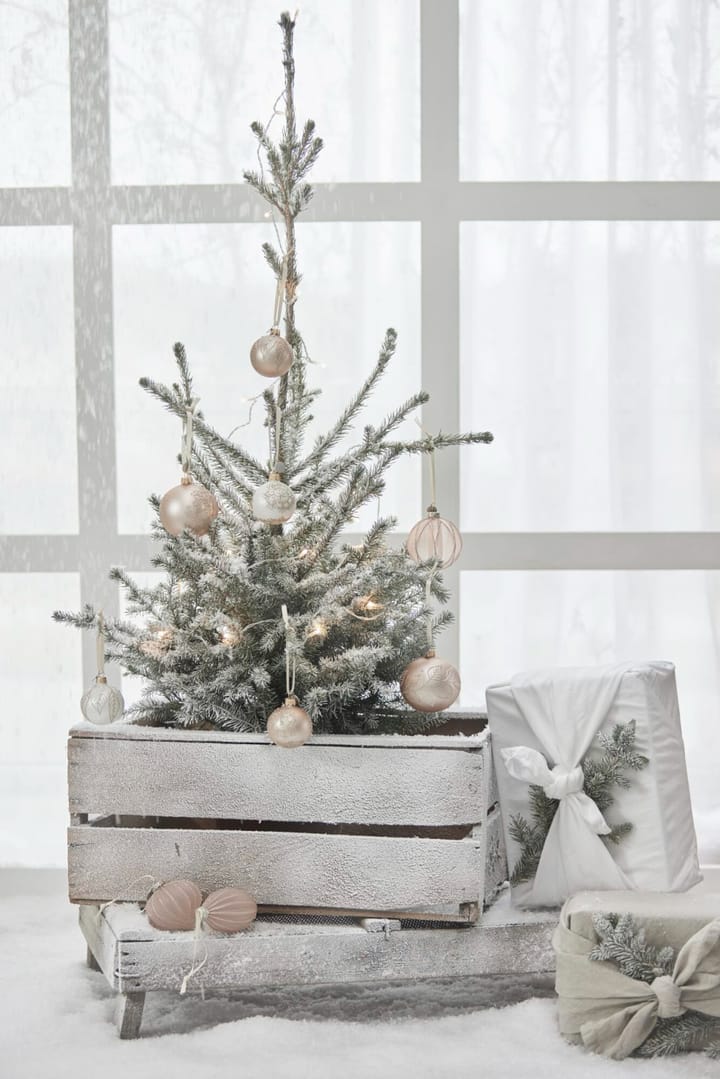 Cadelia クリスマス オーナメント Ø8 cm, Rose, leaf Lene Bjerre