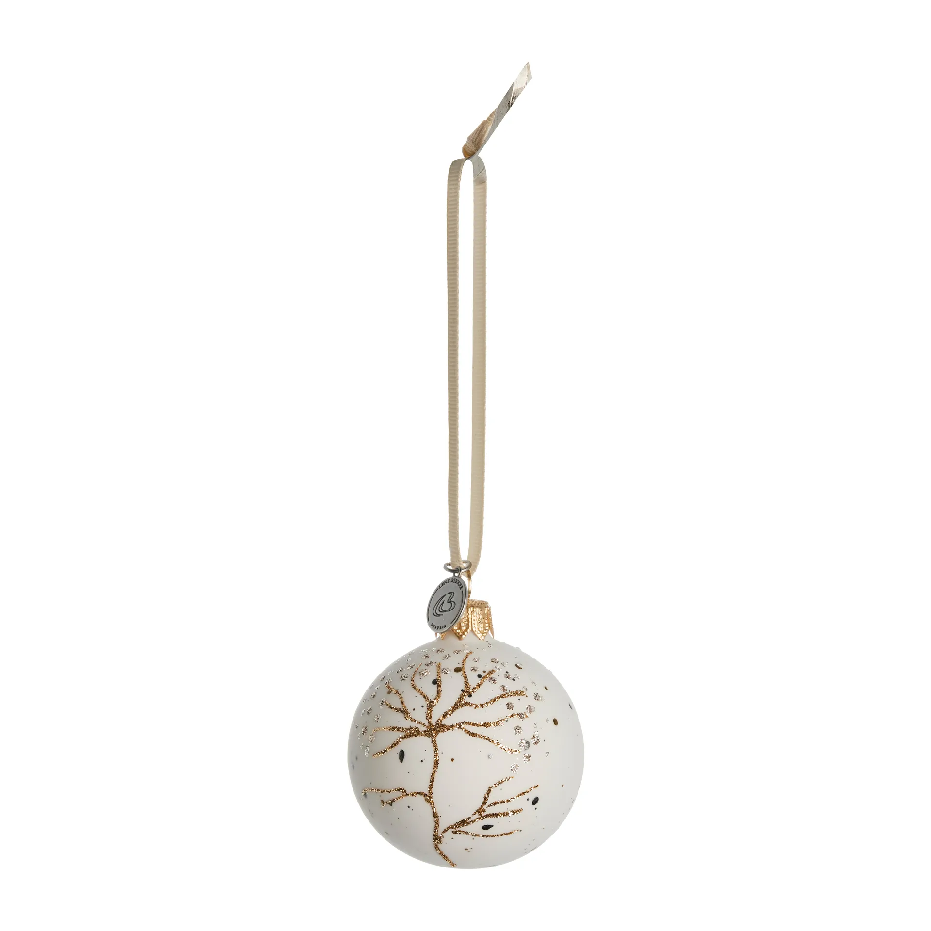 Cadelia オーナメント branch Ø6 cm, white-light gold Lene Bjerre