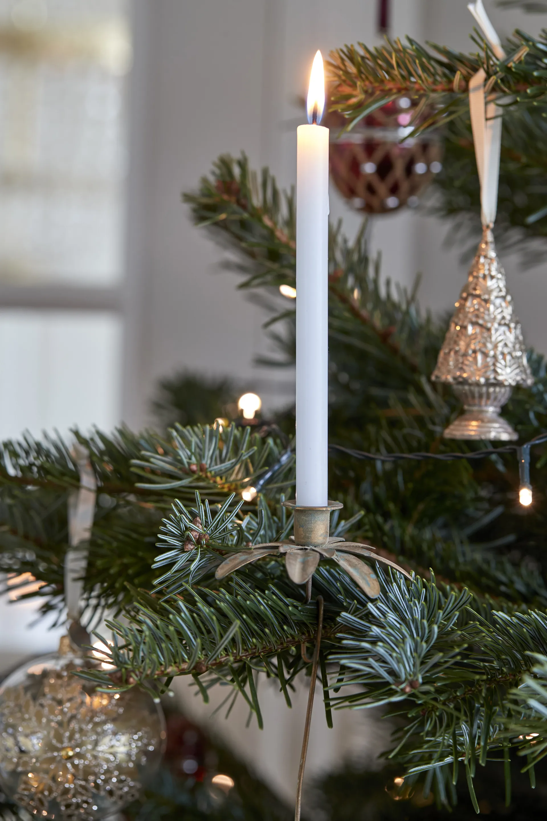 Cadelia クリスマス オーナメント ice フラワー Ø8 cm, Clear-gold Lene Bjerre