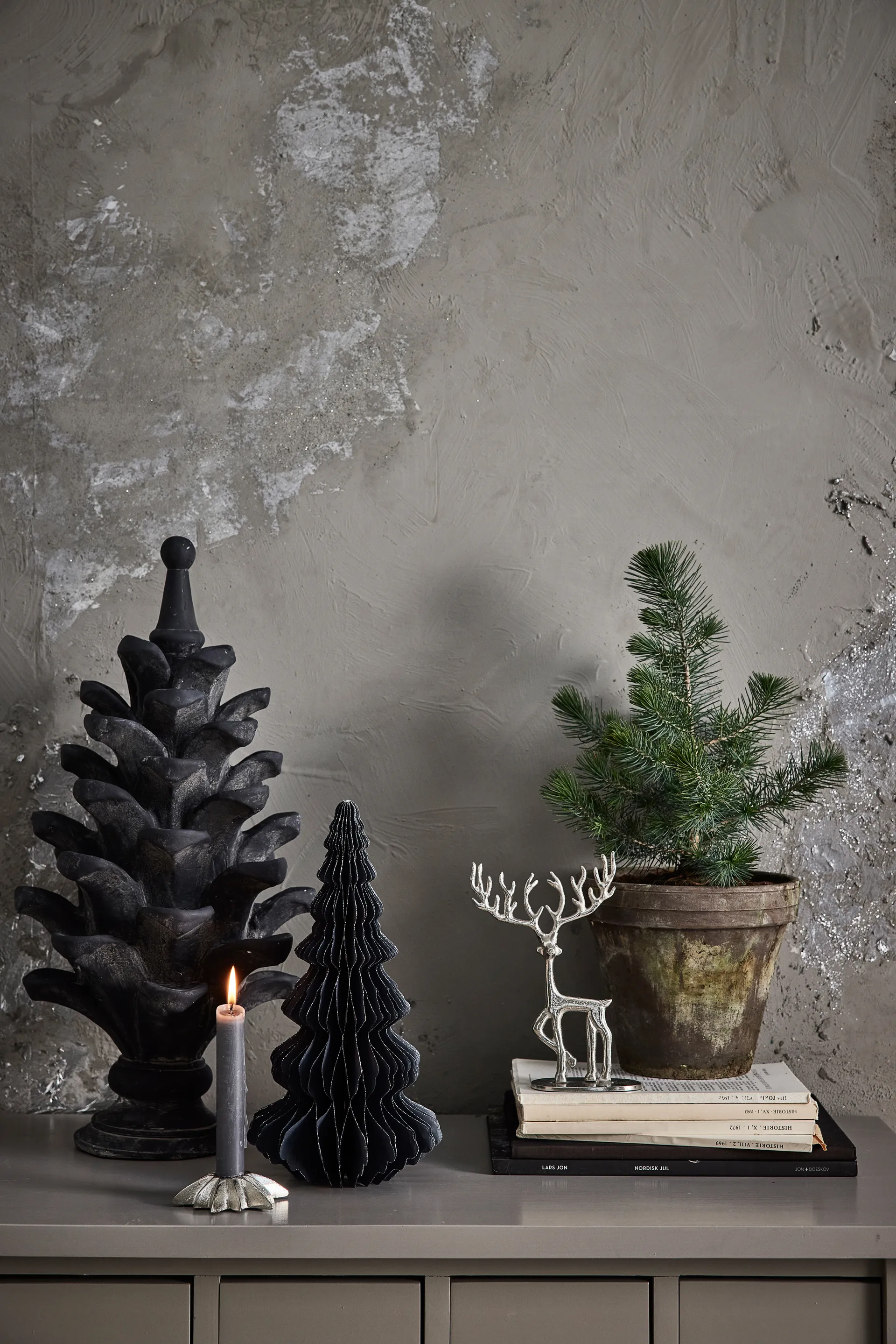 Caville キャンドルスティック スター9.5 cm, silver Lene Bjerre