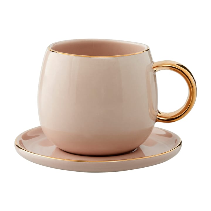 Clara エスプレッソカップ & ソーサー 15 cl - Rose-light gold - Lene Bjerre