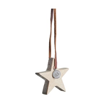 Elina クリスマスオーナメント スター  6.5 cm - リネン - Lene Bjerre