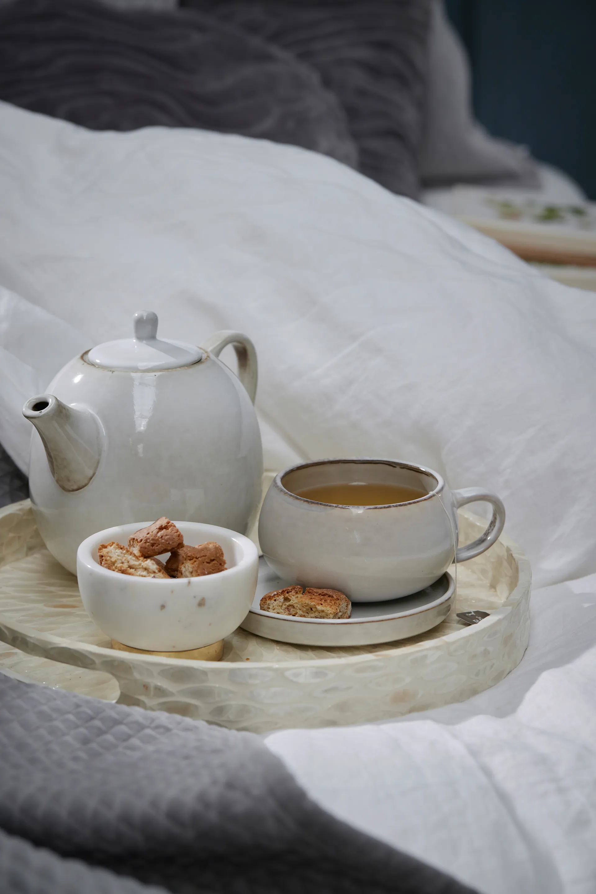 Ellia ボウル Ø10 cm, White-gold Lene Bjerre