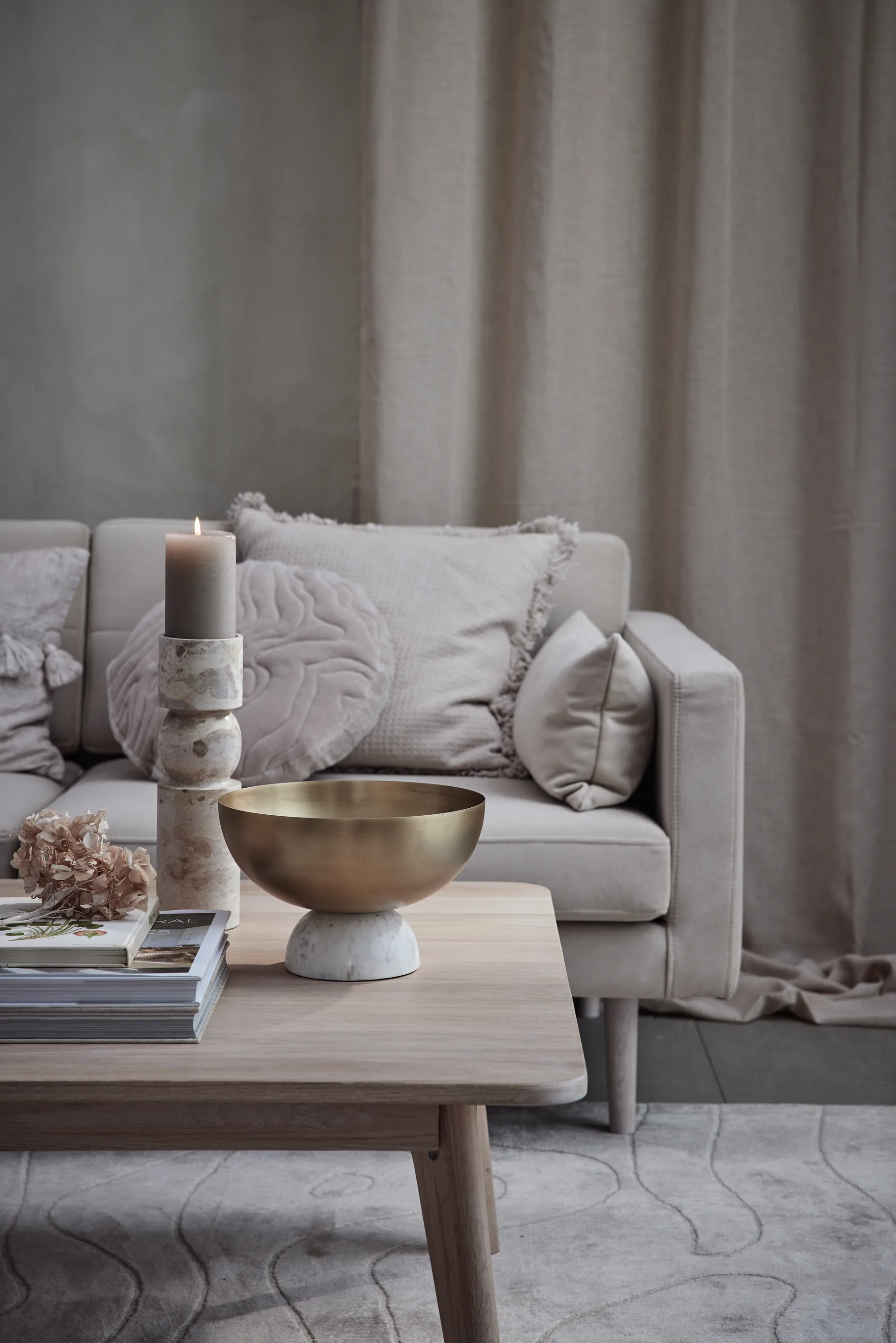 Ellia キャンドルホルダー 30 cm, Linen Lene Bjerre