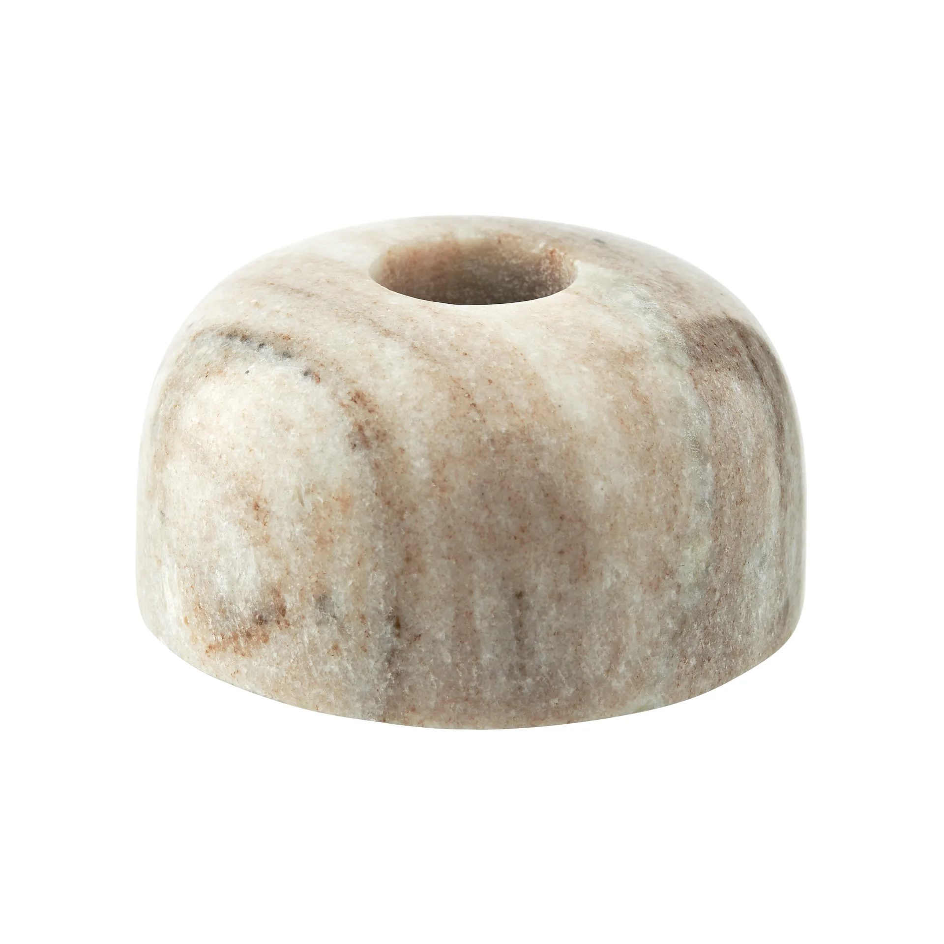 Marmilla キャンドルスティック Ø7.5 cm, Light brown marble Lene Bjerre