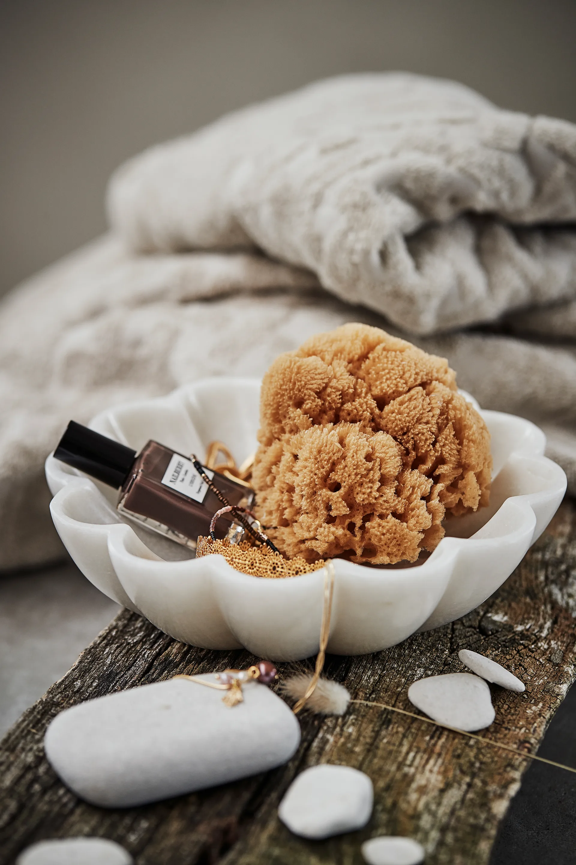 Marmilla デコボウル marble white, Ø20 cm Lene Bjerre