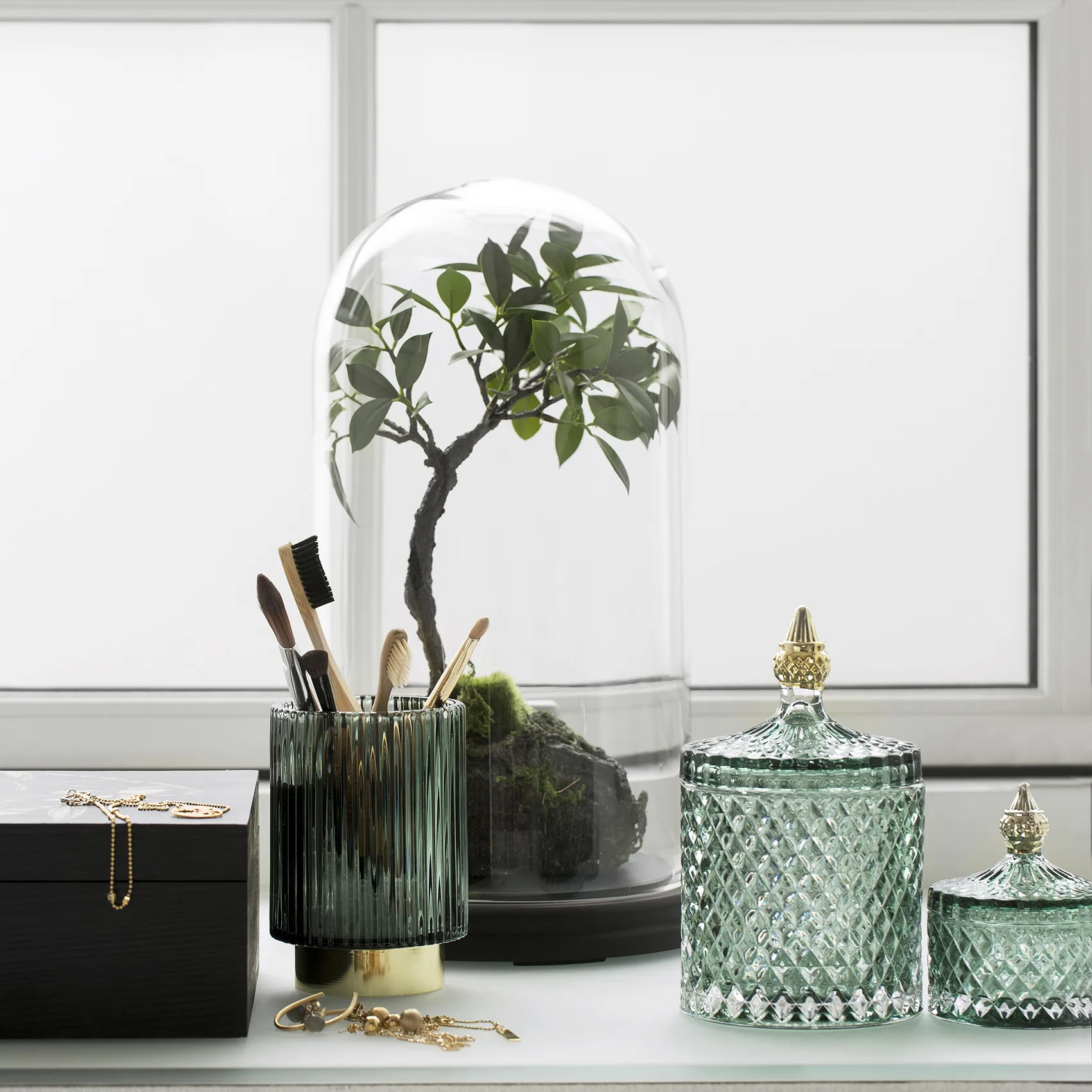 Miya 蓋付き収納ジャー Ø10.5 cm, Green Lene Bjerre