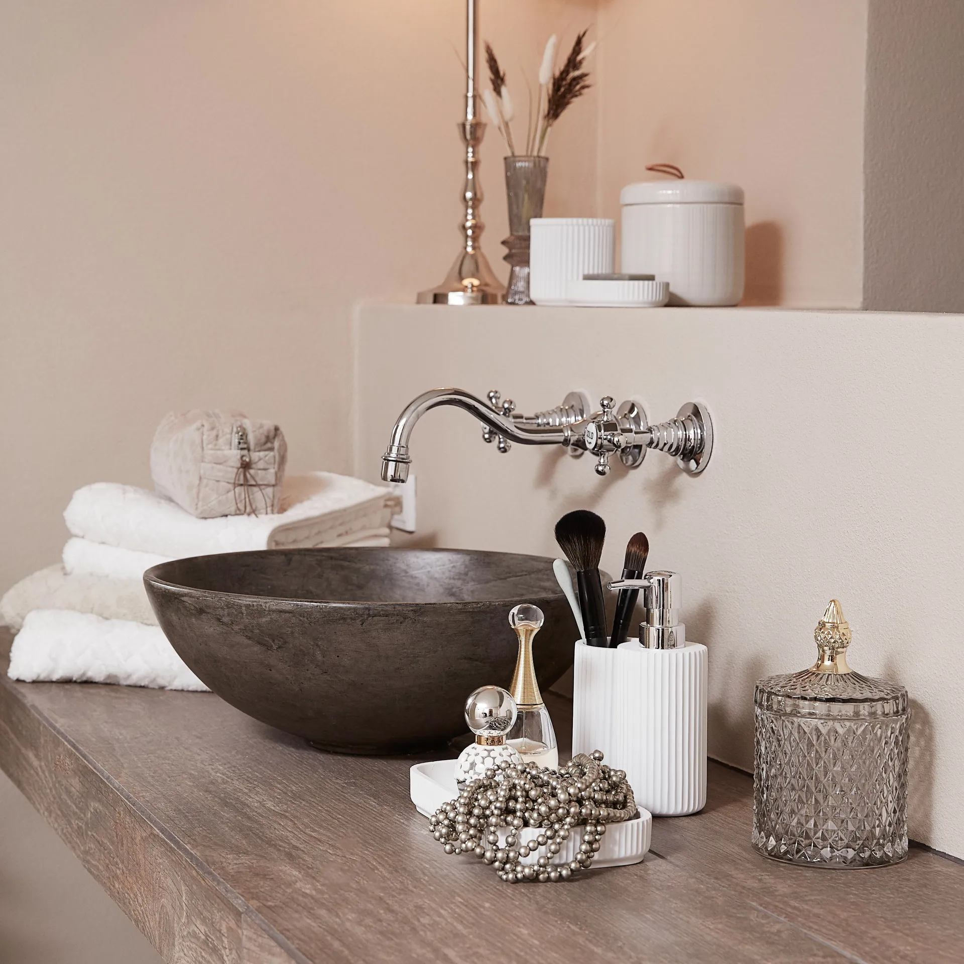 Miya 蓋付き収納ジャー Ø10.5 cm, Light grey Lene Bjerre