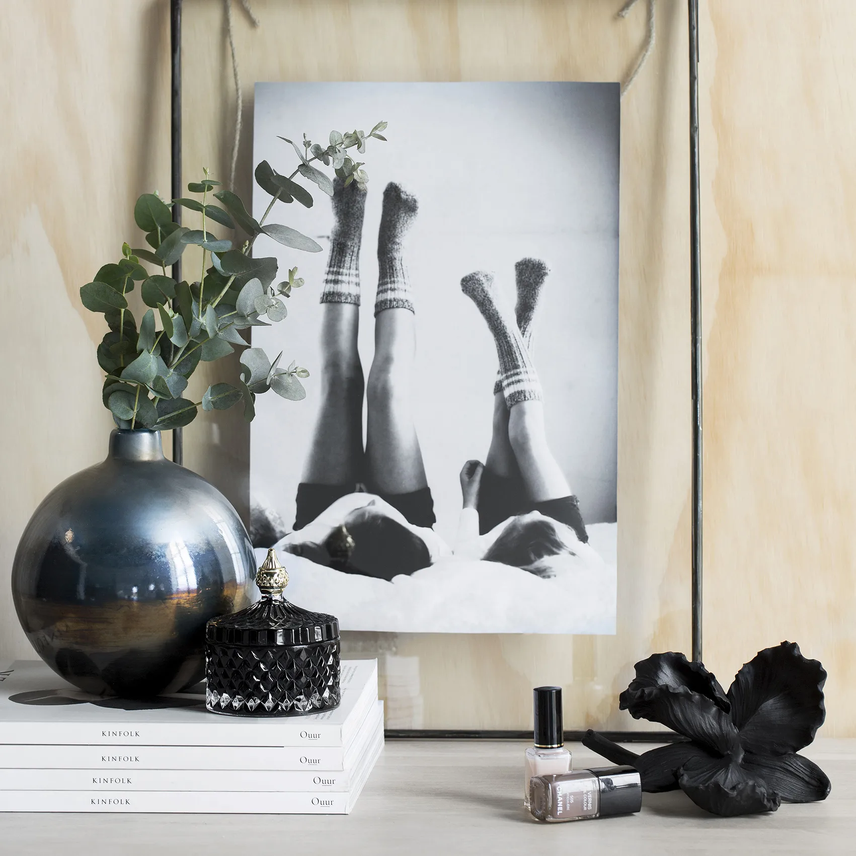 Miya 蓋付き収納ジャー Ø8.5 cm, dark grey/black Lene Bjerre