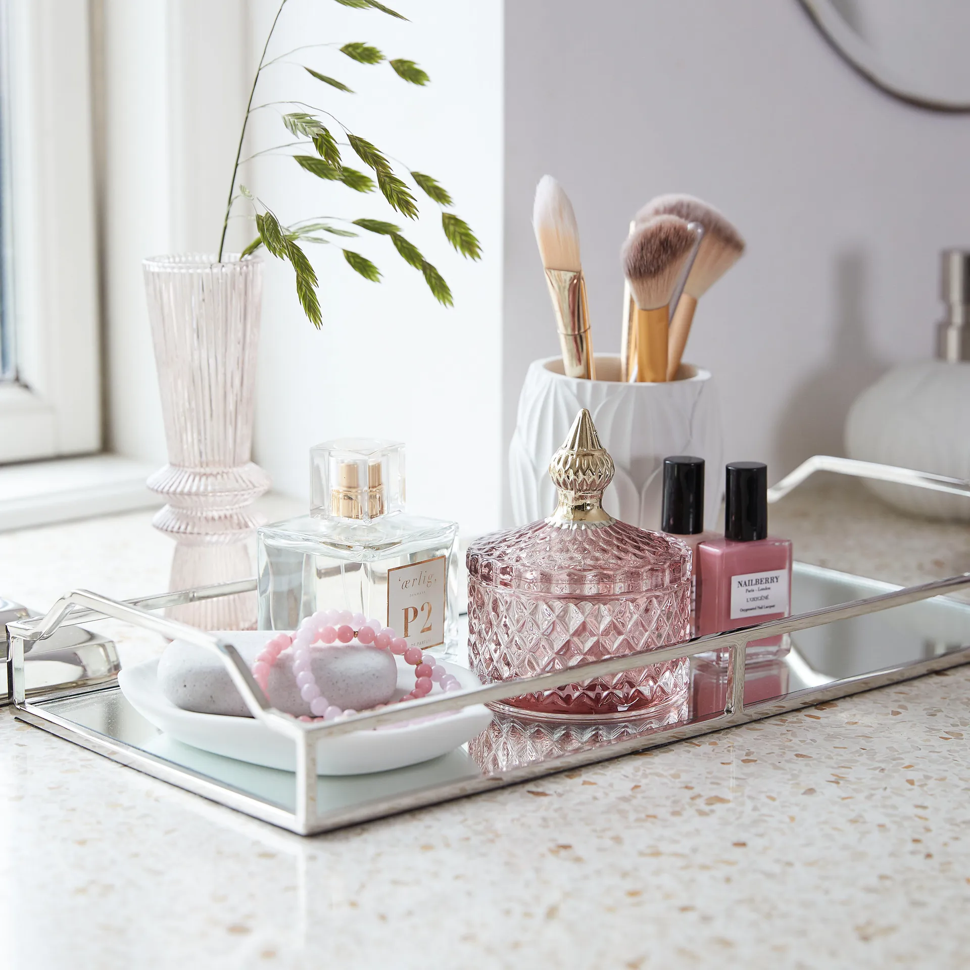 Miya 蓋付き収納ジャー Ø8.5 cm, Misty rose Lene Bjerre