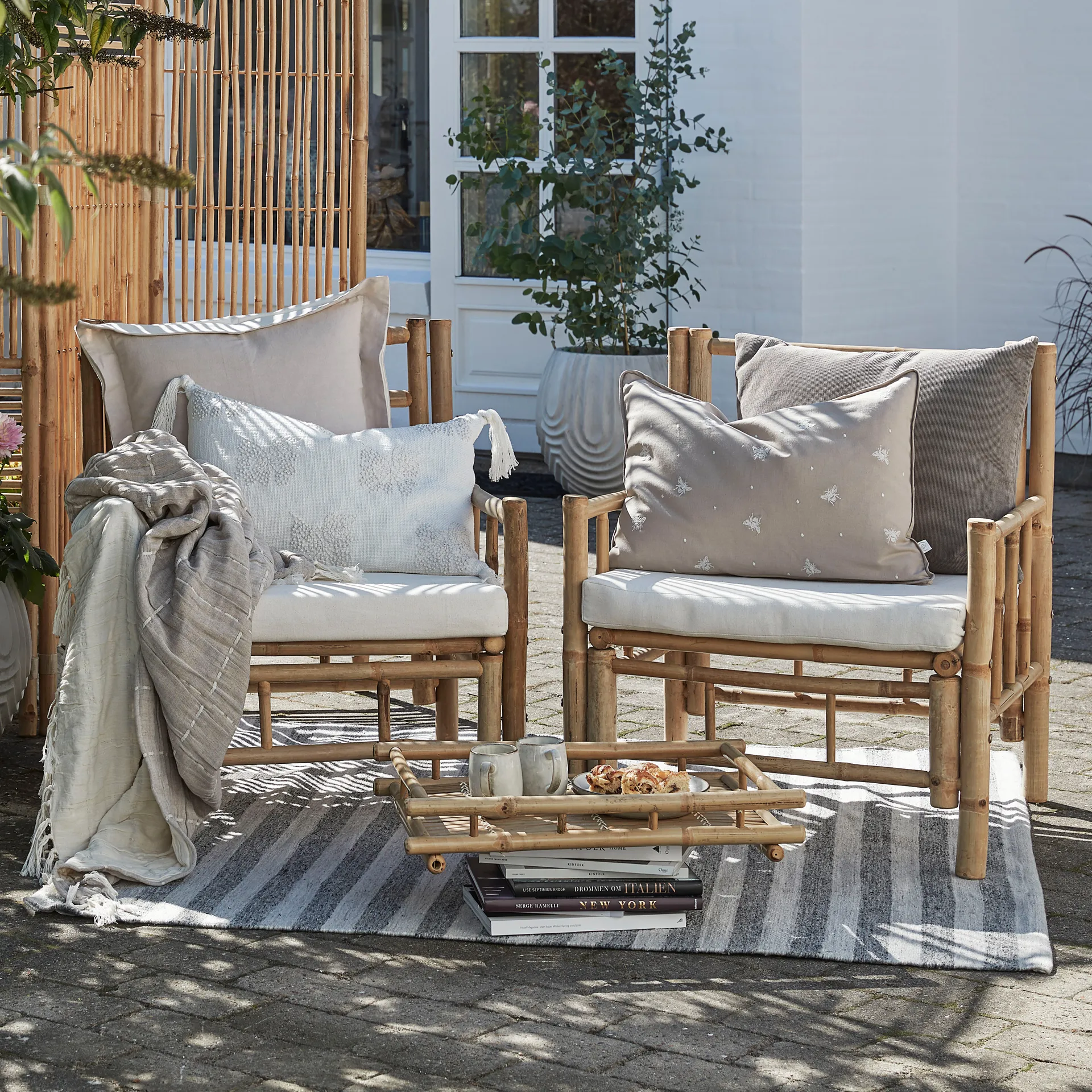 Monille クッション 50x50 cm, Silver grey Lene Bjerre