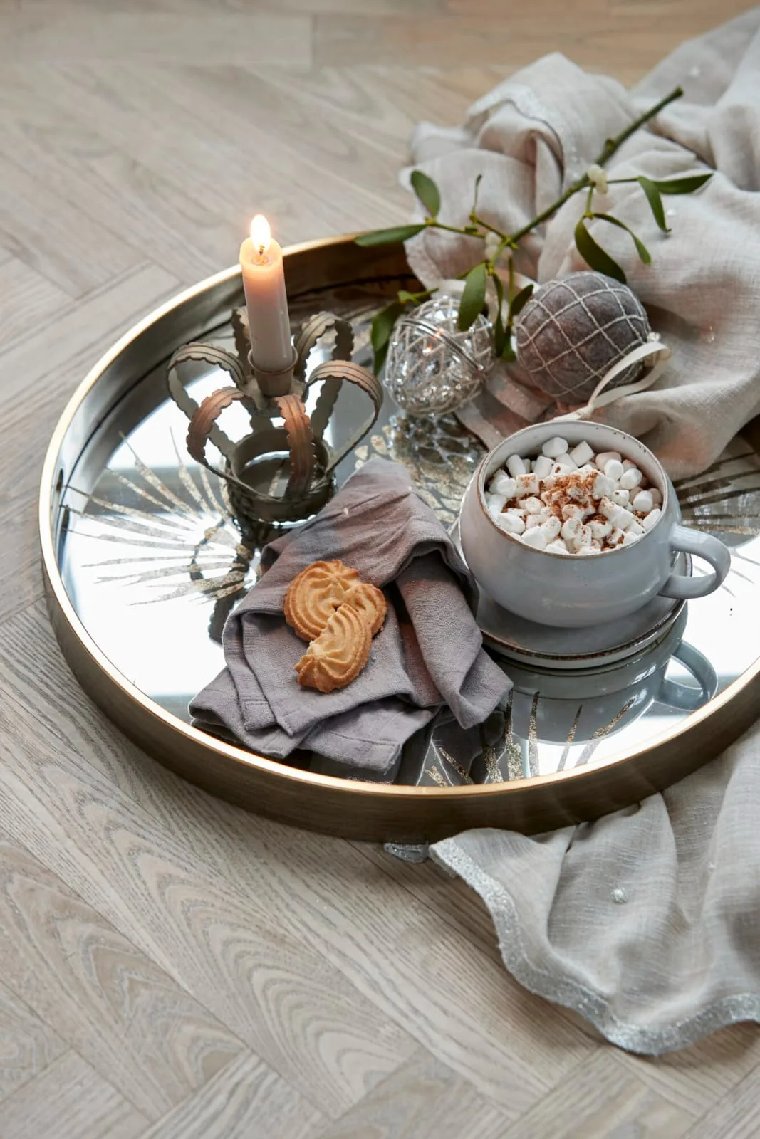 Norille 円形クリスマスオーナメント Ø11 cm, Antique brown, mesh Lene Bjerre