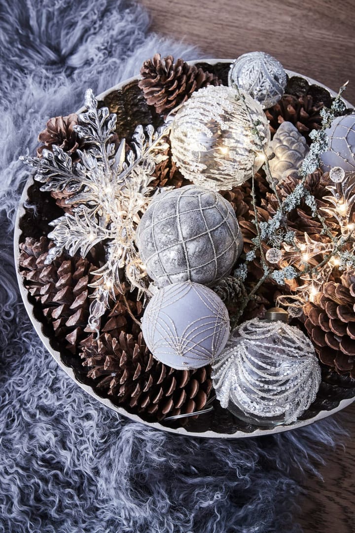 Norille 円形クリスマスオーナメント Ø11 cm, Dark grey, mesh Lene Bjerre